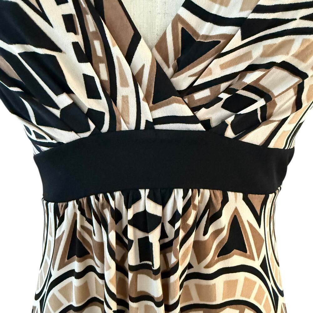 Babydoll Dress Y2K Inspired A Byer Empire Waist Stretch Geometric Sleeveless M - Picture 5 of 11